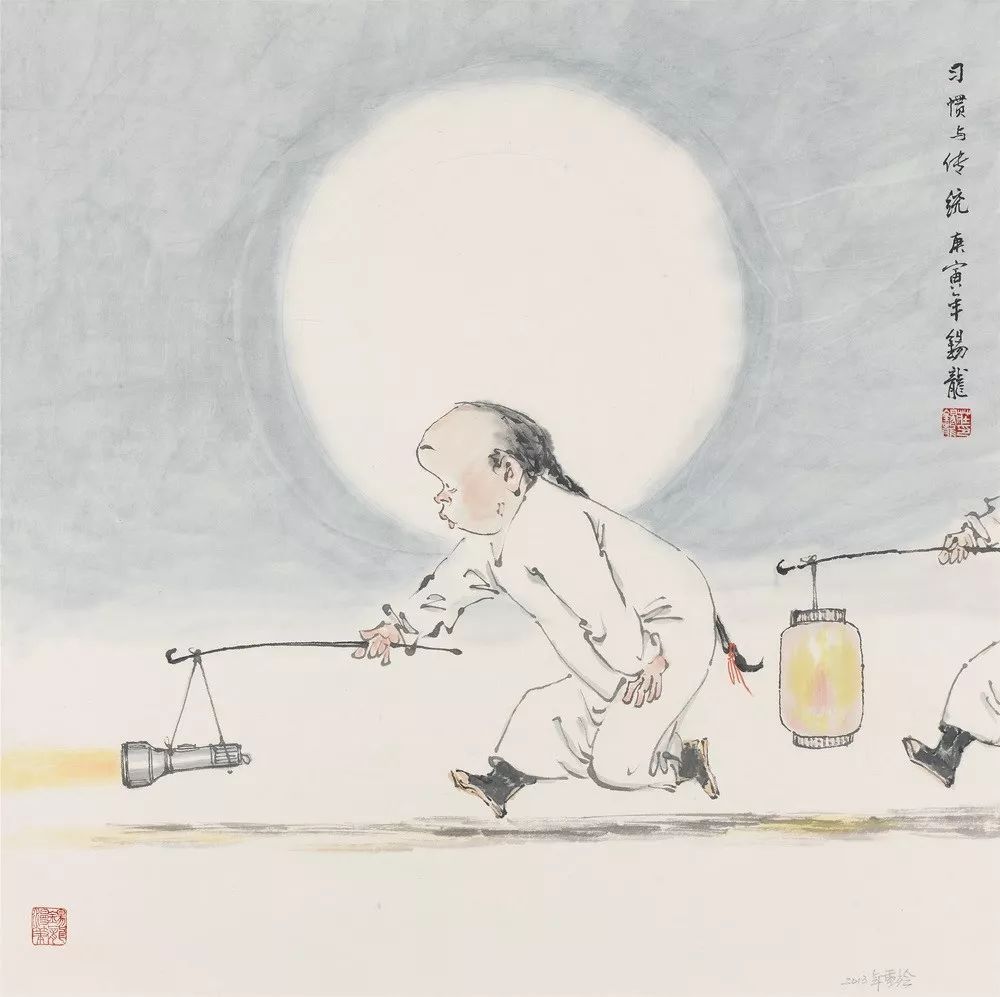 习惯与传统 69x69cm 2010（关山月美术馆藏）
