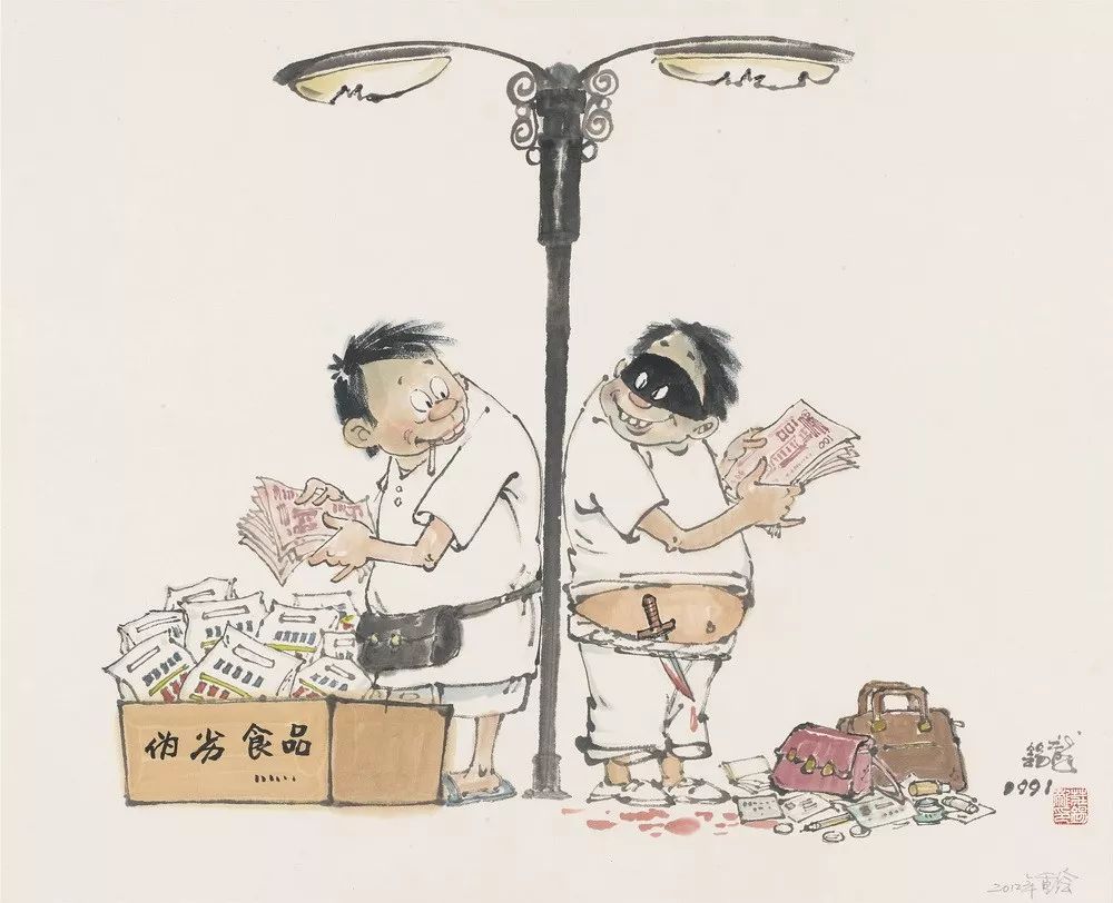 同党 48.5x59.5cm 1991（关山月美术馆藏）