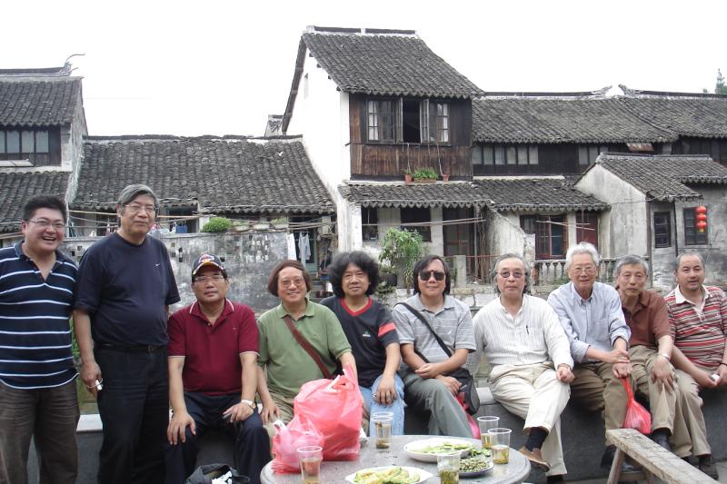 与上海画家在一起